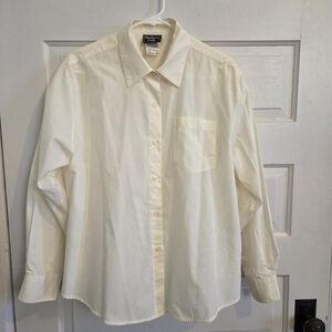 Vintage Cream Button-Up Shirt Southern Lady